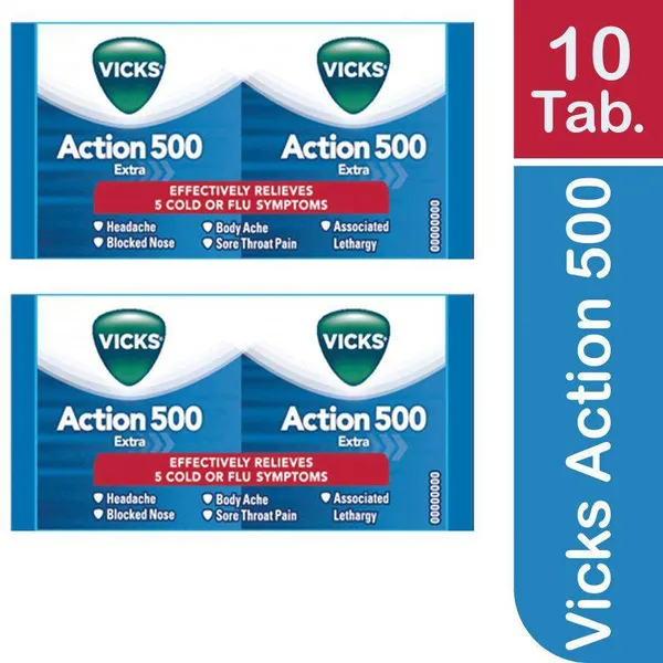 VICKS ACTION 500   TAB 10
