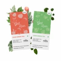The Healthy Company One Week Detox - 7 Peach + 7 Mint Natural Lean Green Tea Sticks - Diabetes Pcod Thyroid & Keto - Men & Women