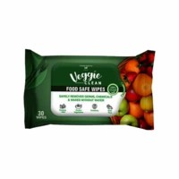 Veggie Clean Food Safe Wipes, Removes Germs, Bacteria, Chemicals & Waxes, 30 Pcs