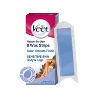 Veet Instant Wax Strips For Sensitive Skin Box Of 8