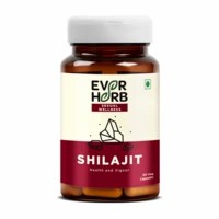 Everherb Shilajit 500mg - Natural Vigour Improvement Capsules - Strength & Stamina For Men - Bottle Of 60