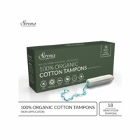 Sirona Heavy Flow Organic Tampons Made With 100% Organic Cotton, Non-applicator Tampons - 18 Pcs
