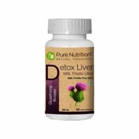 Pure Nutrition Detox Liver Milk Thistle Ultra (glutathione Booster), Support Healthy Liver Function For Men And Women, With Milk Thistle (250mg), Nac (150mg) & Vitamin C - 60 Veg Capsules