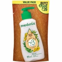 Medimix Ayurvedic Nature Soft Hand Wash With Neem, Turmeric, Aloe Vera Value Pack Refill Pouch - 2x175ml