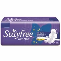 Stayfree Drymax Ultra All Nights Size Xl Sanitary Pads Packet Of 28