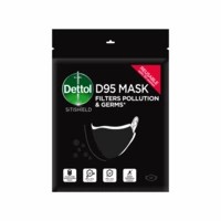 Dettol D95 Mask Anti Virus Reusable & Washable Black Medium