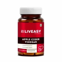 Liveasy Wellness Apple Cider Vinegar 500mg - Digestion Support Capsules - Weight Management - Bottle Of 60