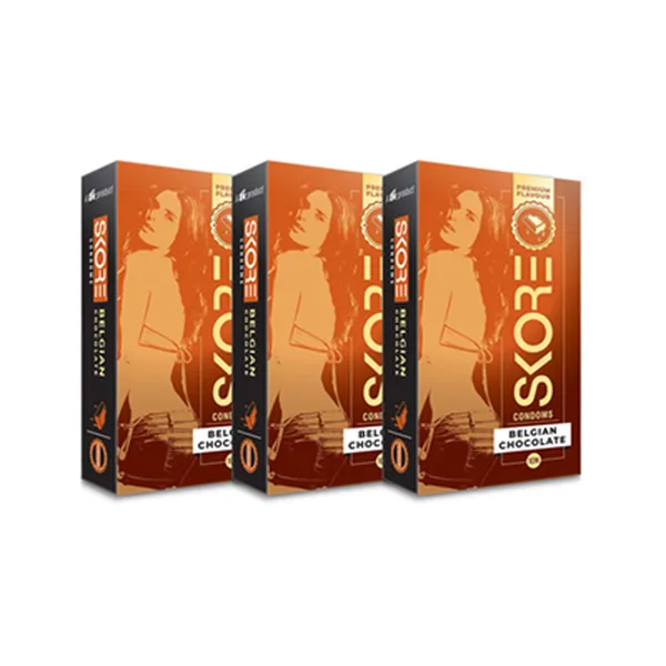 Skore Belgian Chocolate- Premium Condoms 10N (Pack of 3)