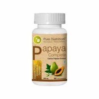 Pure Nutrition Papaya Complete 640 Mg, With Vitamin C, Vitamin A & Iron, Supports Platelet, Immunity & Digestion - 60 Veg Capsules