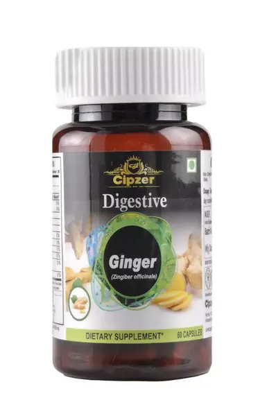 Cipzer Ginger Capsule | Cipzer l Ginger Capsules Controls nausea and vomiting-(Pack of 1)60 Capsules