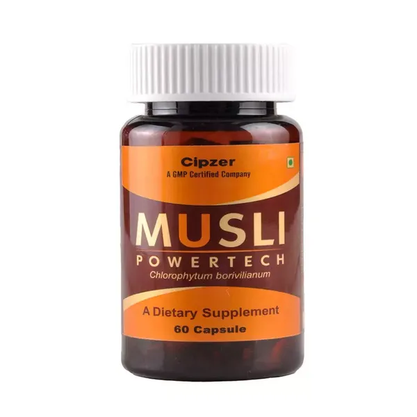 Cipzer Musli Powertech Capsule|Beneficial in boosting saxual performance|Useful in increasing saxual timing(Pack of 1)-60 Capsules
