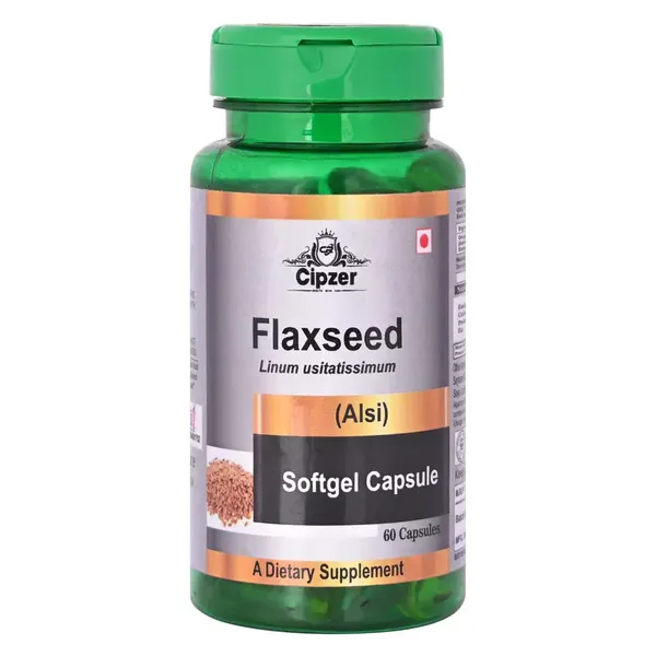 Cipzer Flaxseed Softgel Capsule|Used for reducing cholesterol and blood sugar-60 capsules