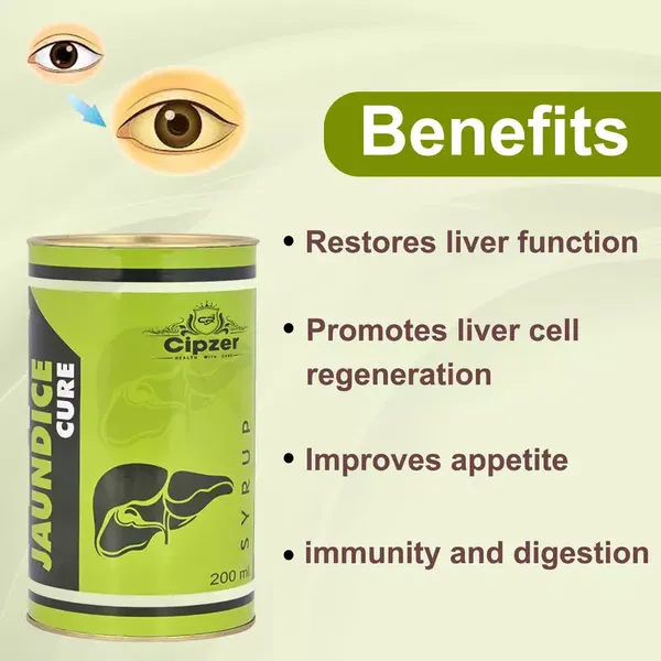 Cipzer Jaundice Cure|Useful in (Jaundice) and loss of appetite. Also Improves digestive system(Pack of 1)-200 ml