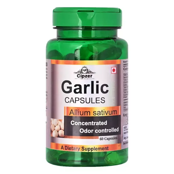 Cipzer Garlic Softgel Capsule|Helps to reduce blood pressure(Pack of 1 )-60 capsules