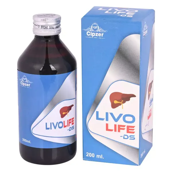 Cipzer LivoLife Ds Syrup|Helps to cure health problems and diseases related to the liverImproves the bile flow(Pack of 1)-500 ml