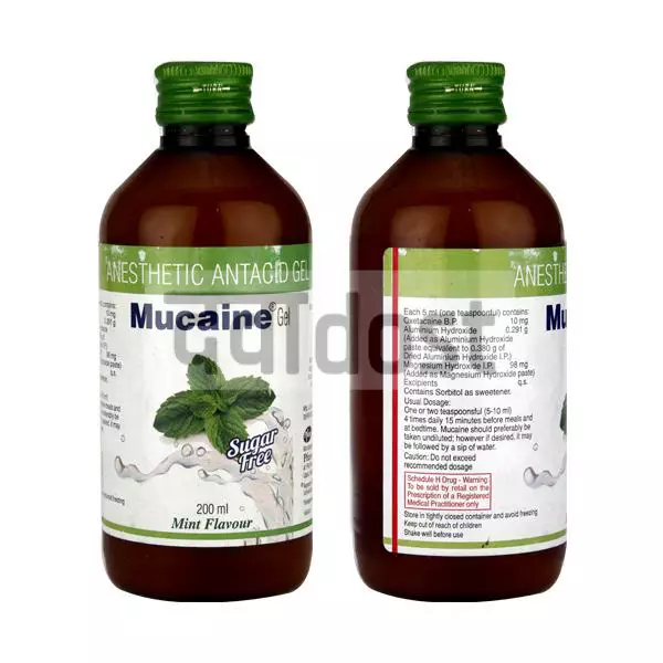 Mucaine Oral Gel Mint SF 200ml