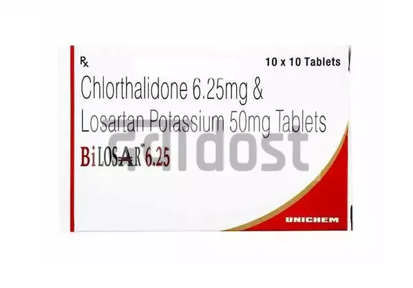 Bilosar 50 mg/6.25 mg Tablet