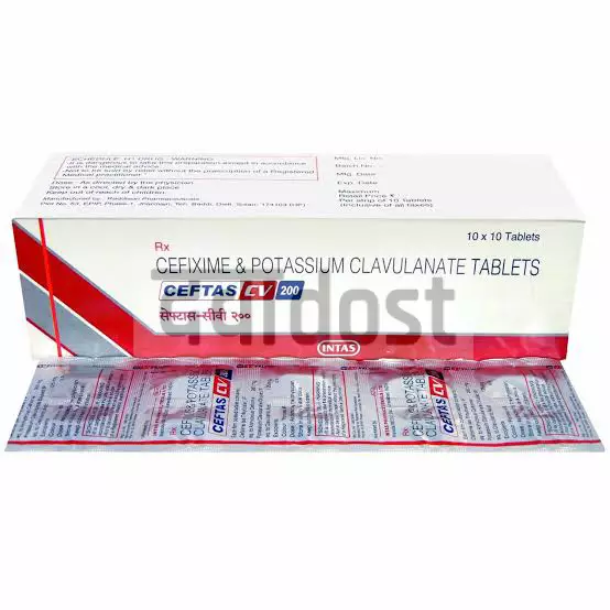 Ceftas CV 200 mg/125 mg Tablet