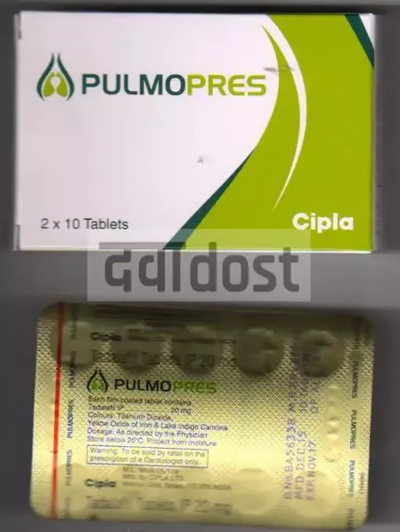 Pulmopres 20mg Tablet 10s