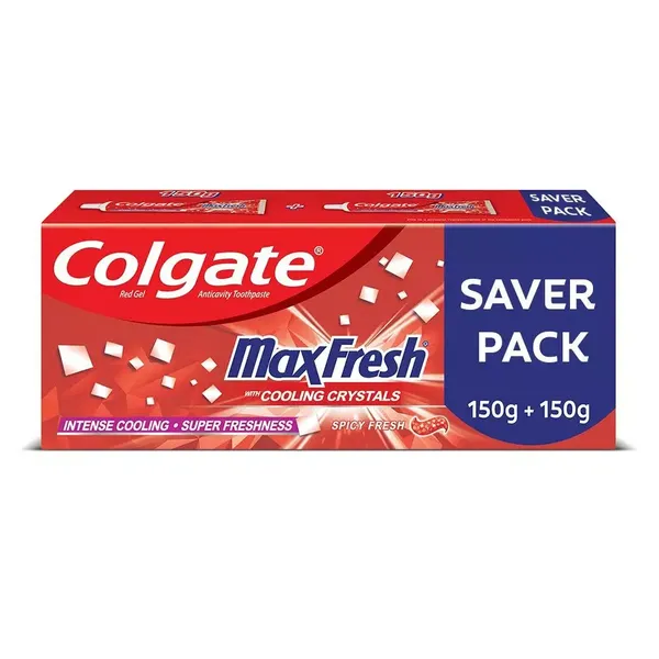 COLG T/PASTE MAXFRESH RED 150GM+150GM+TB
