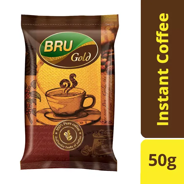 BRU COFFEE GOLD POUCH 50GM