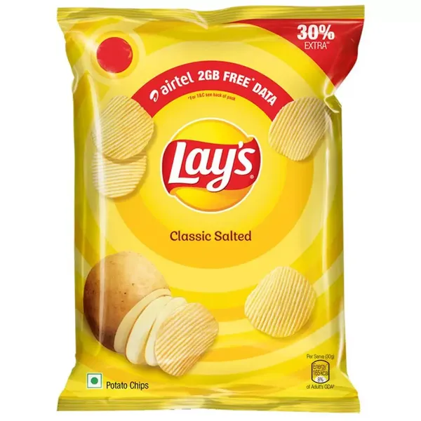 LAYS CHIPS CLASSIC SALTED 50GM