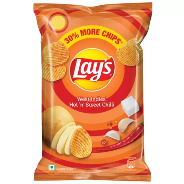 LAYS CHIPS HOT N SWEET CHILLI 50GM
