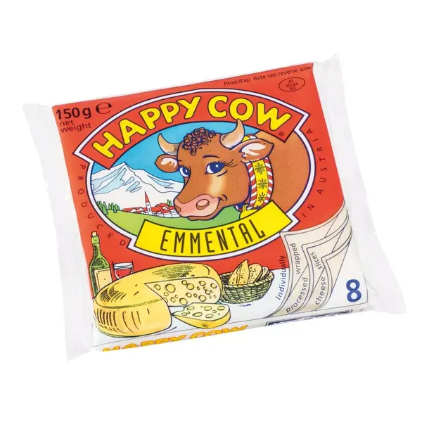 HAPPY COW CHEESE EMMENTAL SLICES 150GM