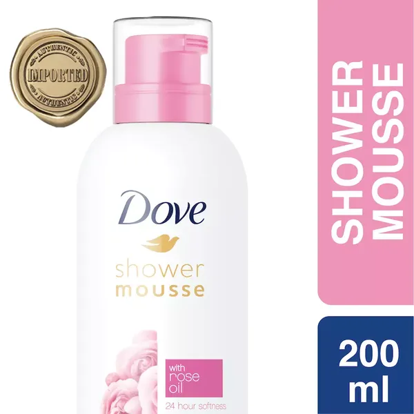 DOVE SHOWER MOUSSE WITH ROSE OIL 200ML