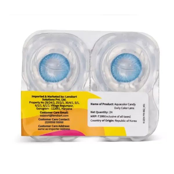 AQUACOLOR CANDY PACK COLOR LENSES ICY BLUE 1PC