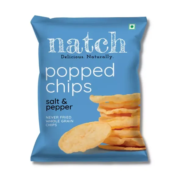 NATCH POPPED CHIPS SALT & PEPPER 20GM