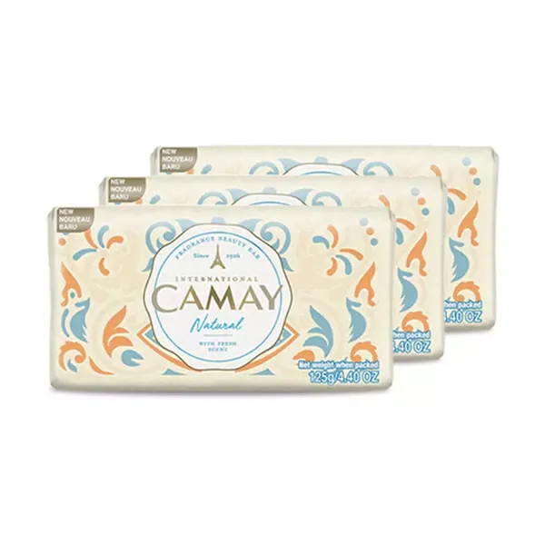 CAMAY SOAP NATURAL PACK OF 3 125GM