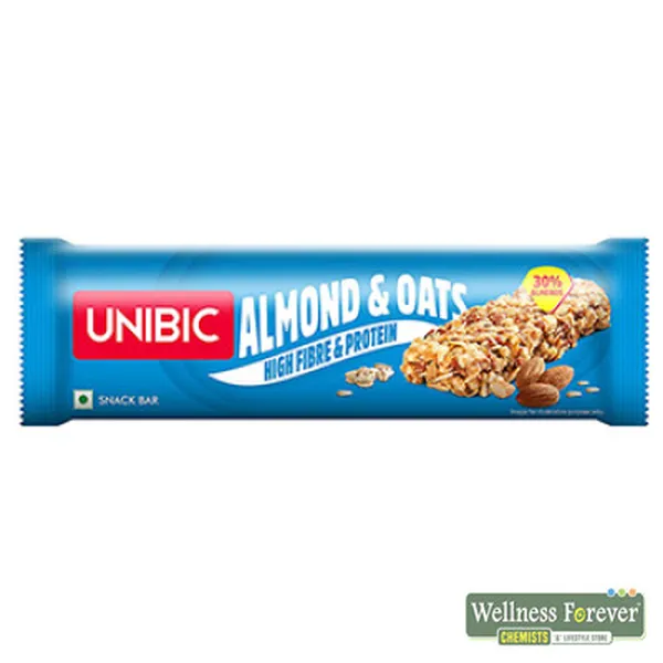 UNIBIC ALMOND AND OATS PROTEIN BAR - 30GM