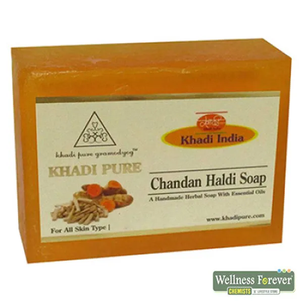 KHADI CHANDAN HALDI HANDMADE SOAP - 125GM