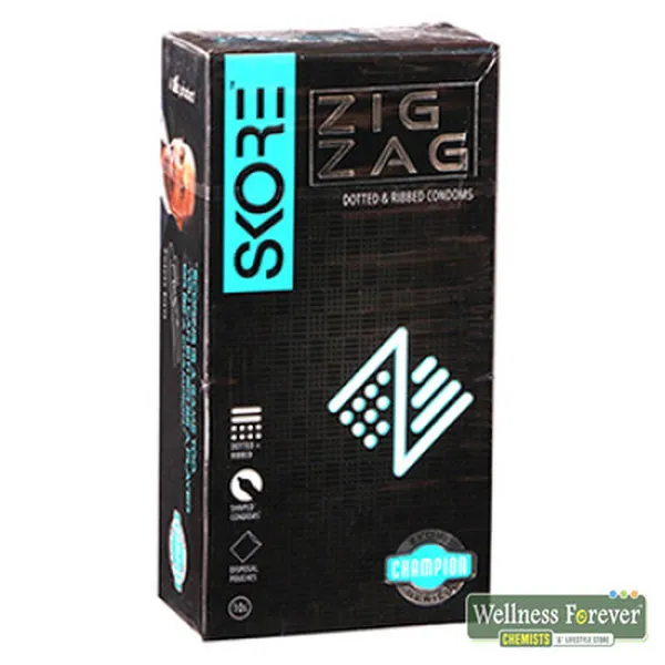 SKORE ZIG ZAG DOTTED AND RIBBED - 10 COUNT