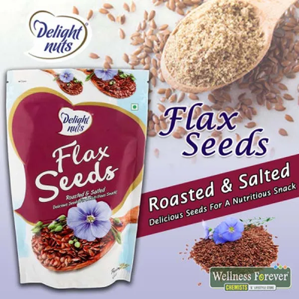 DELIGHT NUTS ROASTED AND SALTED FLAX SEEDS - 200GM