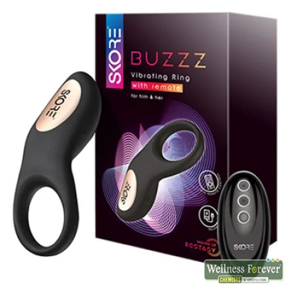 SKORE BUZZZ RECHARGEABLE VIBRATING RING HIM AND HER - 1 PIECE