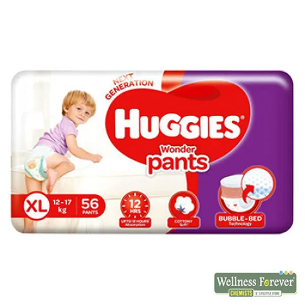 HUGG DIAP PANTS WONDER XL 56PC  BABY PANTS EXTRA SMALL 56 PIECES