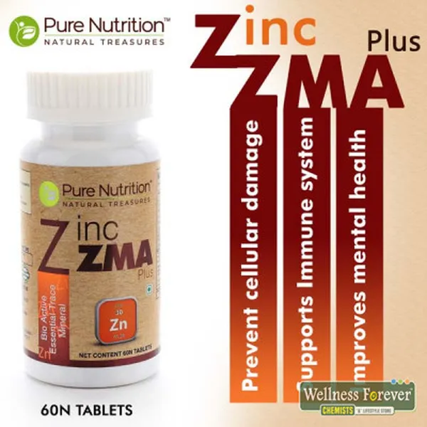 PURE NUTRITION ZINC ZMA PLUS - 30 CAPSULES