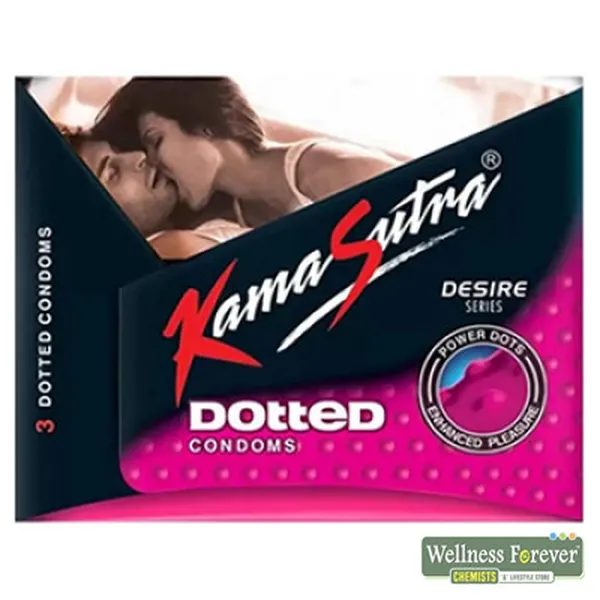 KAMASUTRA DESIRE DOTTED CONDOMS - 3 COUNT