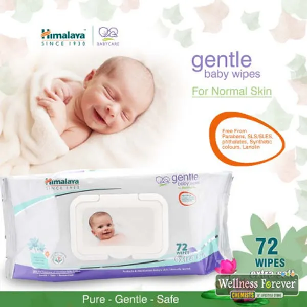 HIMALAYA HERBAL SOOTHING BABY WIPES - 72 PIECES