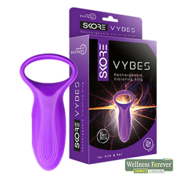SKORE VYBES RECHARGEABLE VIBRATING RING HIM AND HER - 1 PIECE