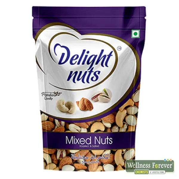 DELIGHT NUTS ROASTED AND SALTED MIXED NUTS - 200GM