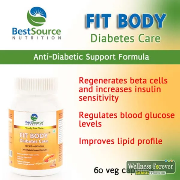 BESTSOURCE NUTRITION FIT BODY DIABETES CARE - 60 CAPSULES