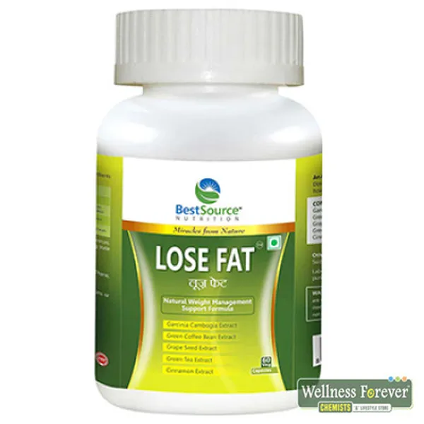 BESTSOURCE NUTRITION LOSE FAT - 60 CAPSULES, 500MG