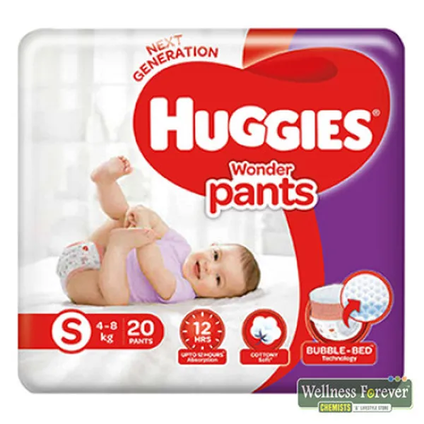 HUGGIES 20-PIECES WONDER PANTS DIAPERS - SMALL 4-8 KG