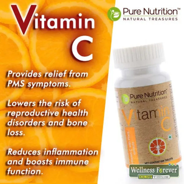 PURE NUTRITION VITAMIN C - 60 TABLETS