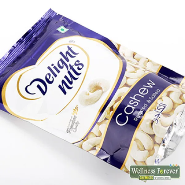 DELIGHT NUTS ROASTED AND SALTED CASHEWS - 200GM