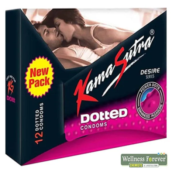 KAMASUTRA DESIRE DOTTED CONDOMS - 12 COUNT