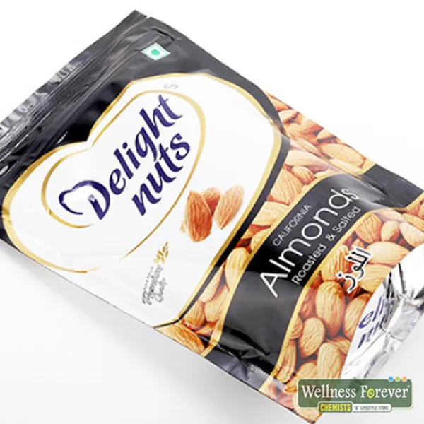 DELIGHT NUTS ROASTED AND SALTED ALMONDS - 200GM